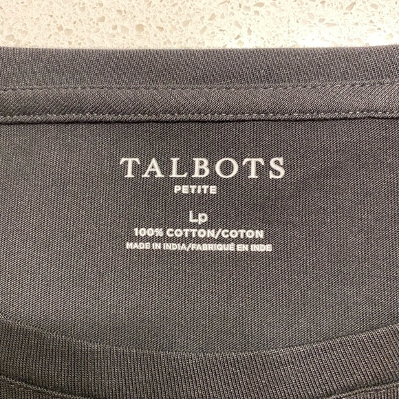 NWT Talbots Petite “l’amour” scoop neck black 3/4 sleeve top, size Large Petite - Picture 5 of 6